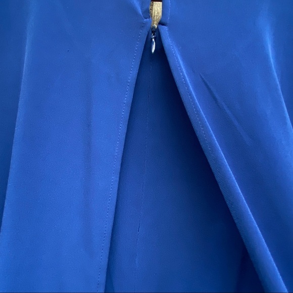 Chicos Royal blue Jumpsuit 1 piece pantsuit Elastic waist Zip back Jumper - Picture 4 of 11